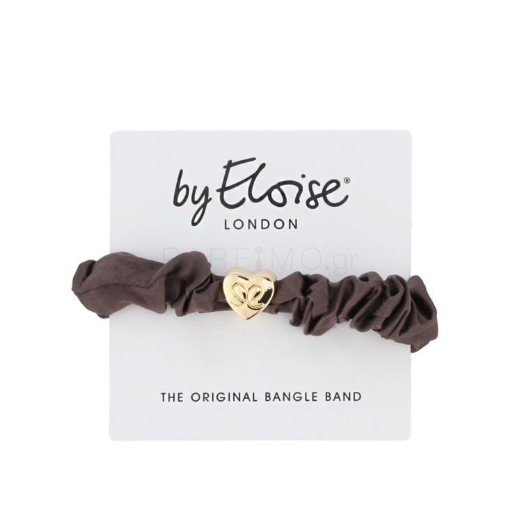 By Eloise London Silk Scrunchie Gold Heart Λαστιχάκι για τα μαλλιά για γυναίκες 1 τεμ Απόχρωση Mocha