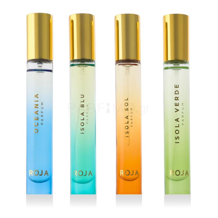 Roja Parfums Isola Travel Collection Σετ δώρου Parfum Isola Verde 10 ml + Parfum Isola Blu 10 ml + Parfum Isola Sol 10 ml + Parfum Oceania 10 ml
