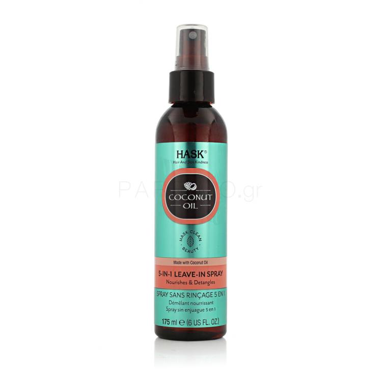 HASK Coconut Oil 5-In-1 Leave-In Spray Περιποίηση μαλλιών χωρίς ξέβγαλμα 175 ml