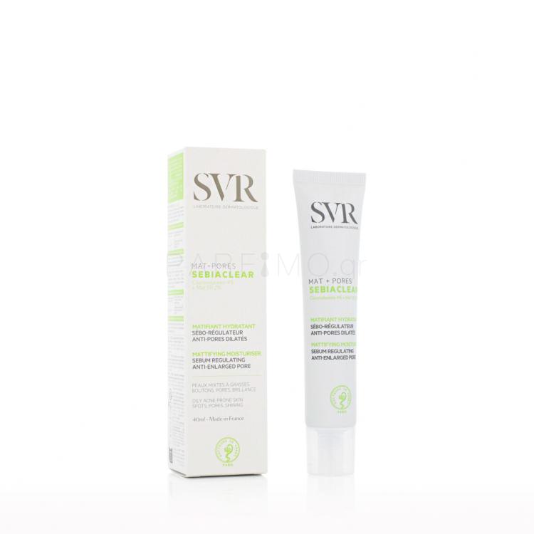 SVR Sebiaclear Mat + Pores Mattifying Moisturiser Κρέμα προσώπου ημέρας για γυναίκες 40 ml
