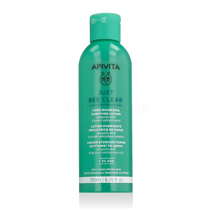 Apivita Just Bee Clear Pore Minimizing Purifying Lotion Νερό καθαρισμού προσώπου 200 ml