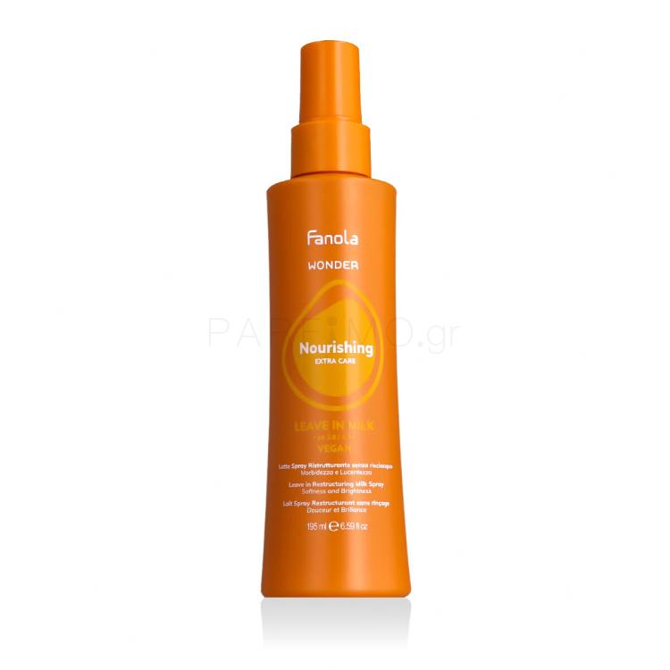 Fanola Wonder Nourishing Leave In Milk Περιποίηση μαλλιών χωρίς ξέβγαλμα 195 ml