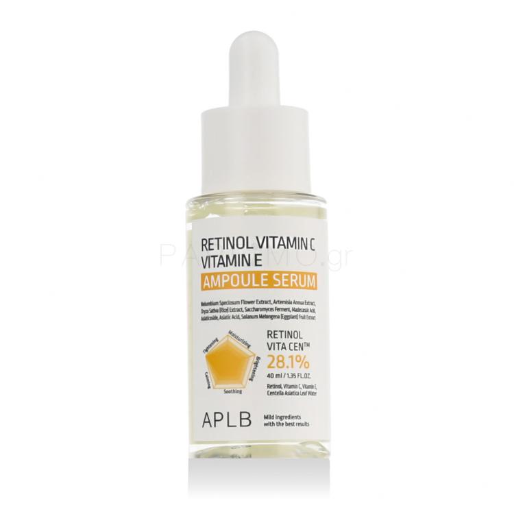 APLB Retinol Vitamin C Vitamin E Ampoule Serum Ορός προσώπου 40 ml