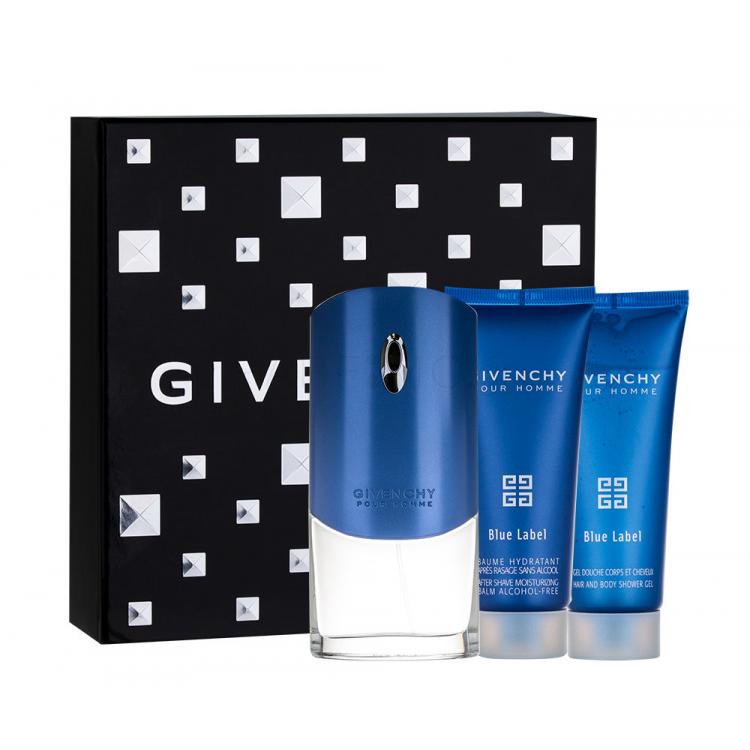 Givenchy Pour Homme Blue Label Σετ δώρου EDT 100 ml + αφρόλουτρο 75 ml + 75ml βάλσαμο για μετά ξύρισμα  75 ml