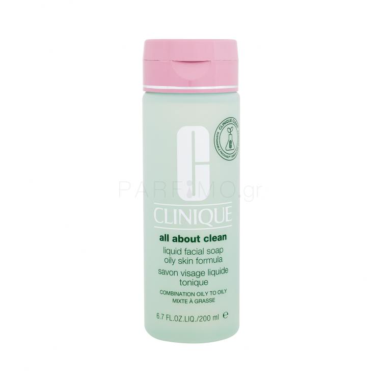 Clinique All About Clean Liquid Facial Soap Oily Skin Formula Καθαριστικό σαπούνι για γυναίκες 200 ml