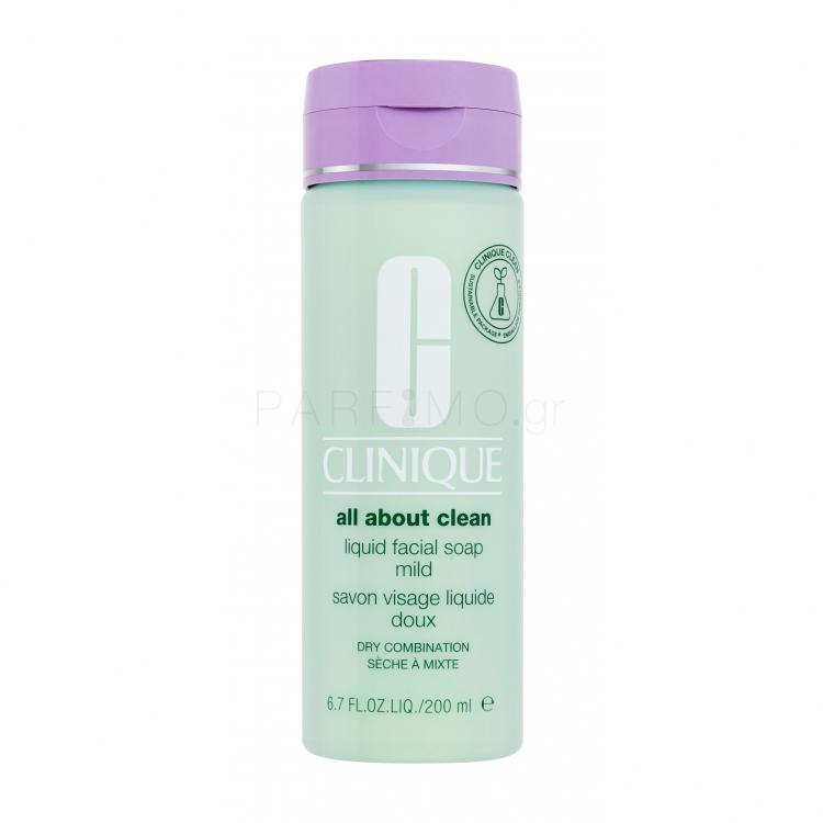 Clinique All About Clean Liquid Facial Soap Mild Καθαριστικό σαπούνι για γυναίκες 200 ml