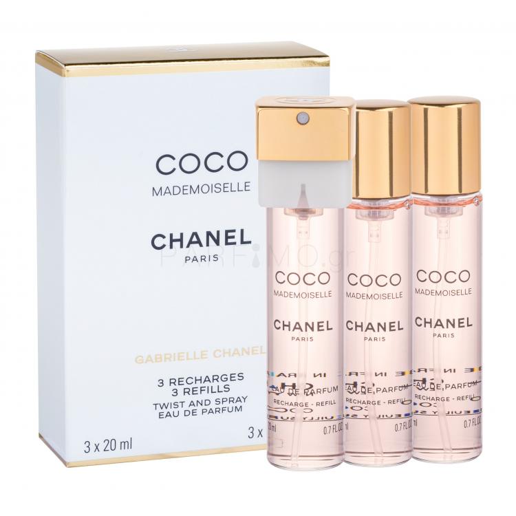 Chanel Coco Mademoiselle 3x 20 ml Eau de Parfum για γυναίκες Συσκευασία &quot;γεμίσματος&quot; 20 ml