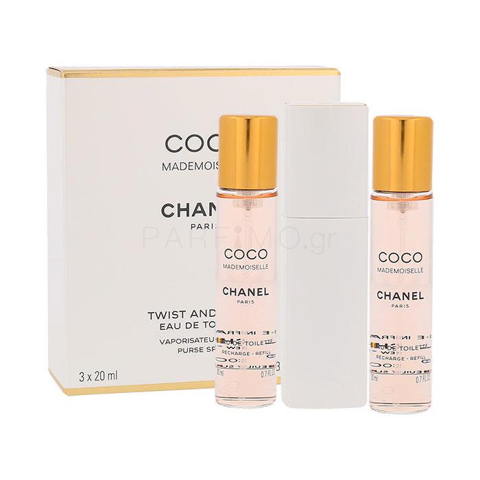 Chanel Coco Mademoiselle 3x 20 ml Eau de Toilette για γυναίκες Twist and Spray 20 ml