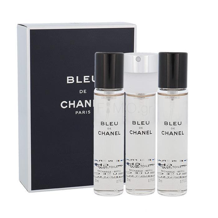 Chanel Bleu de Chanel Eau de Toilette για άνδρες Συσκευασία &quot;γεμίσματος&quot; 3x20 ml