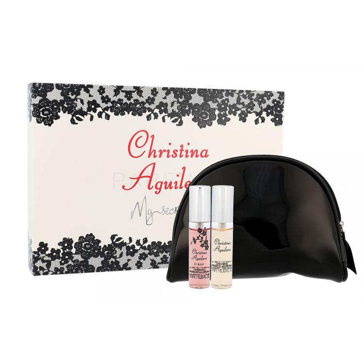 Christina Aguilera Mini Set Σετ δώρου EDP Christina Aguilera 10 ml + EDP Christina Aguilera By Night 10 ml + καλλυντική τσάντα