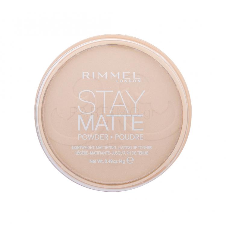 Rimmel London Stay Matte Πούδρα για γυναίκες 14 gr Απόχρωση 003 Peach Glow