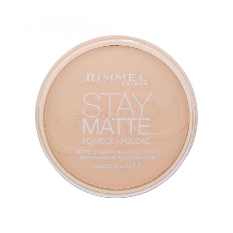 Rimmel London Stay Matte Πούδρα για γυναίκες 14 gr Απόχρωση 006 Warm Beige