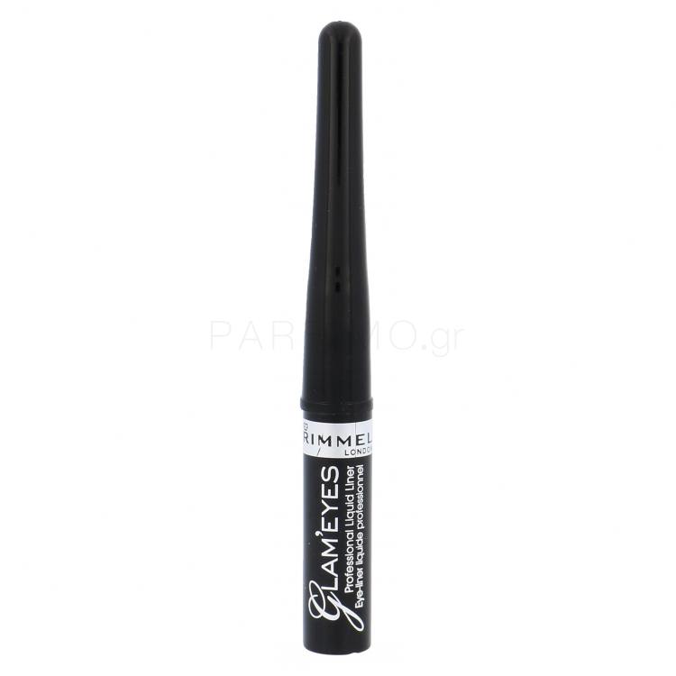 Rimmel London Glam Eyes Eyeliner για γυναίκες 3,5 ml Απόχρωση 001 Black Glamour