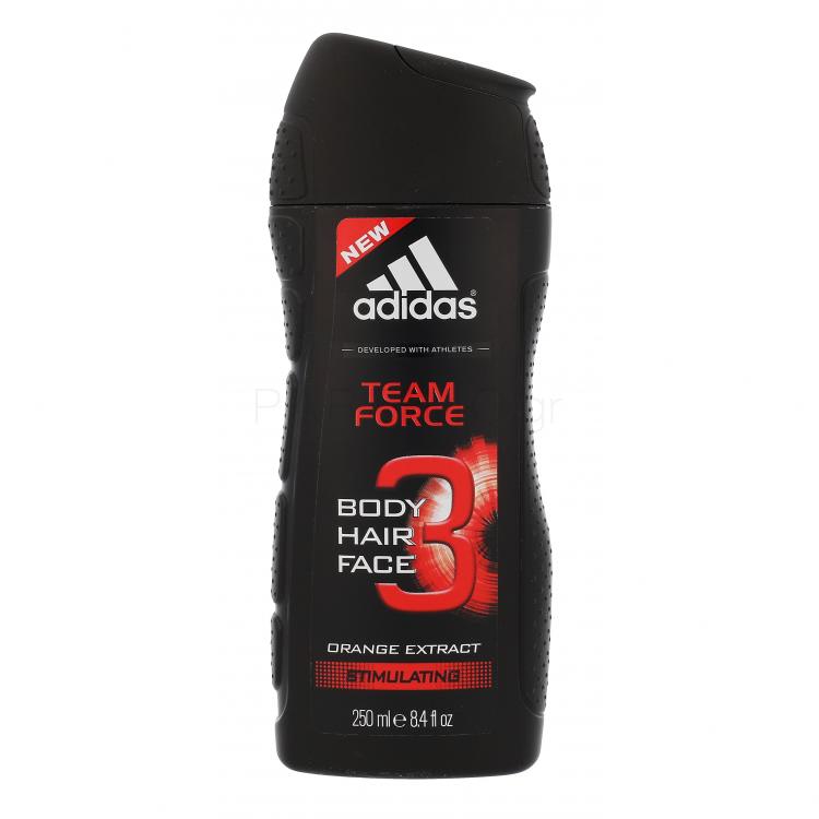 Adidas Team Force 3in1 Αφρόλουτρο για άνδρες 250 ml