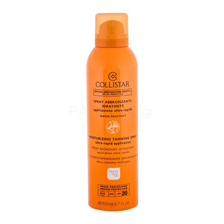 Collistar Special Perfect Tan Moisturizing Tanning Spray SPF20 Αντιηλιακό προϊόν για το σώμα για γυναίκες 200 ml