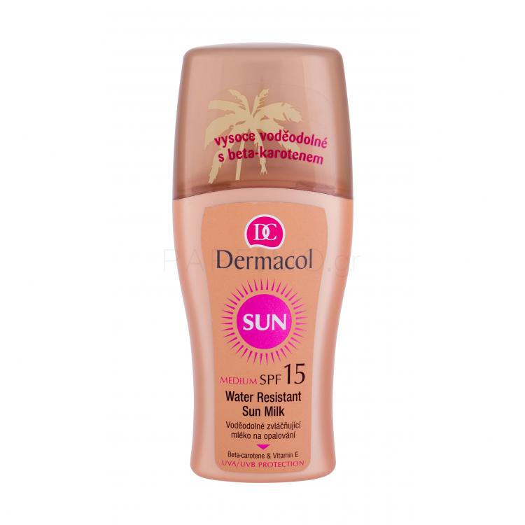 Dermacol Sun Milk Spray SPF15 Αντιηλιακό προϊόν για το σώμα για γυναίκες 200 ml