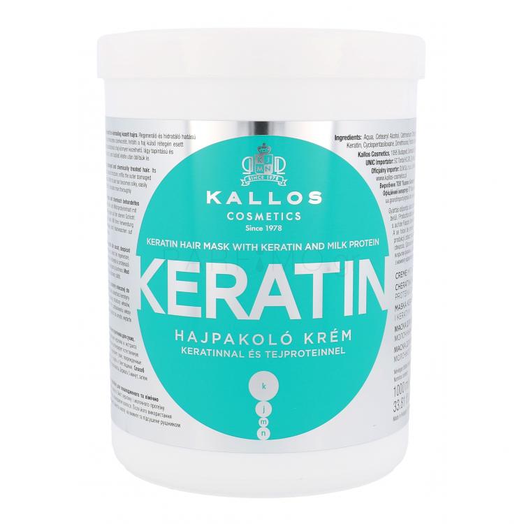 Kallos Cosmetics Keratin Μάσκα μαλλιών για γυναίκες 1000 ml