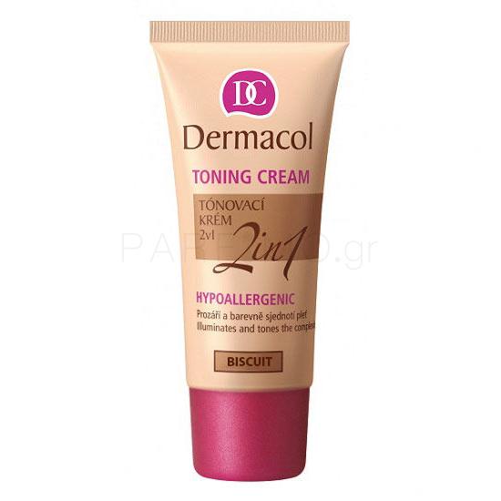 Dermacol Toning Cream 2in1 ΒΒ κρέμα για γυναίκες 30 ml Απόχρωση Biscuit