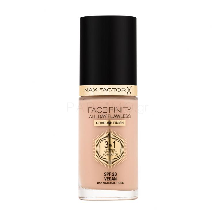 Max Factor Facefinity All Day Flawless SPF20 Make up για γυναίκες 30 ml Απόχρωση C50 Natural Rose