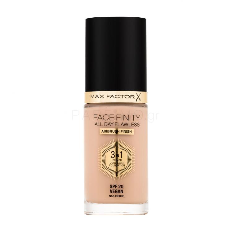 Max Factor Facefinity All Day Flawless SPF20 Make up για γυναίκες 30 ml Απόχρωση N55 Beige