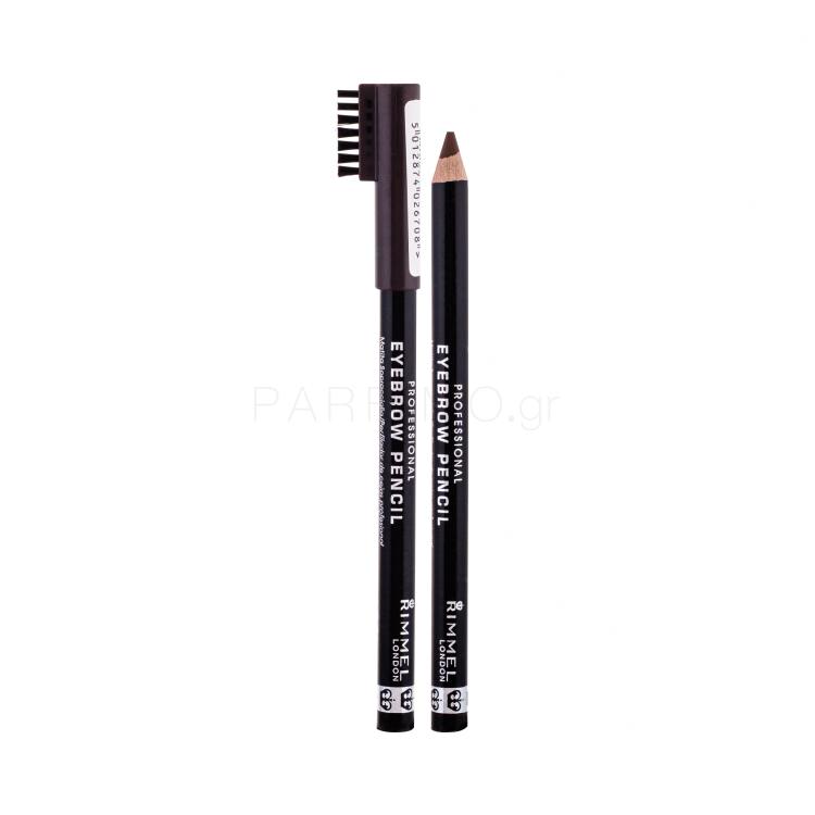 Rimmel London Professional Eyebrow Pencil Μολύβι για τα φρύδια για γυναίκες 1,4 gr Απόχρωση 001 Dark Brown