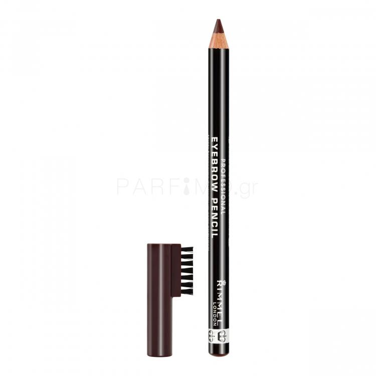 Rimmel London Professional Eyebrow Pencil Μολύβι για τα φρύδια για γυναίκες 1,4 gr Απόχρωση 001 Dark Brown