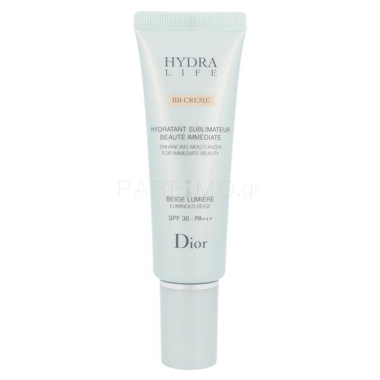 Christian Dior Hydra Life Enhancing Moisturizer SPF30 ΒΒ κρέμα για γυναίκες 50 ml Απόχρωση 01 Luminous Beige
