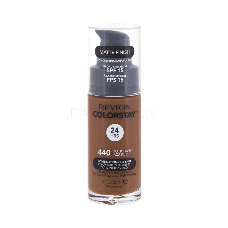 Revlon Colorstay™ Combination Oily Skin SPF15 Make up για γυναίκες 30 ml Απόχρωση 440 Mahogany