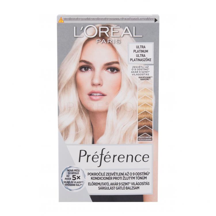 L&#039;Oréal Paris Préférence Les Blondissimes Βαφή μαλλιών για γυναίκες 1 τεμ Απόχρωση Ultra Platinum