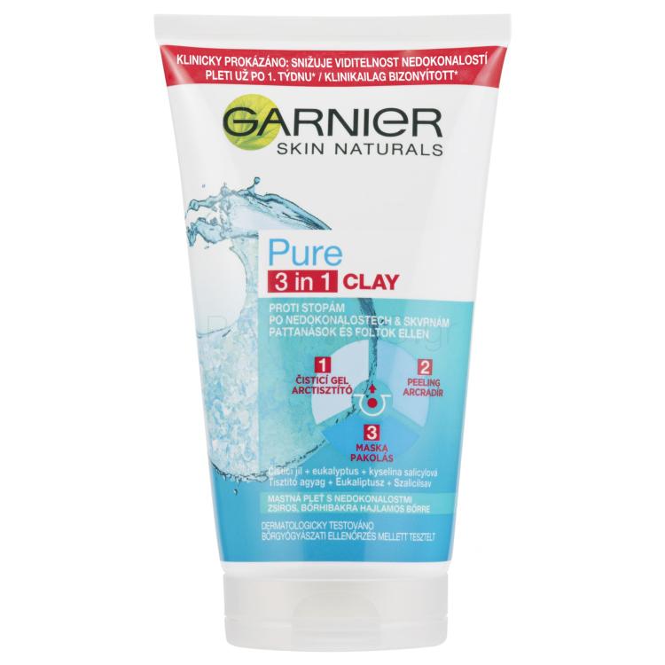 Garnier Pure 3in1 Καθαριστικό τζελ για γυναίκες 150 ml
