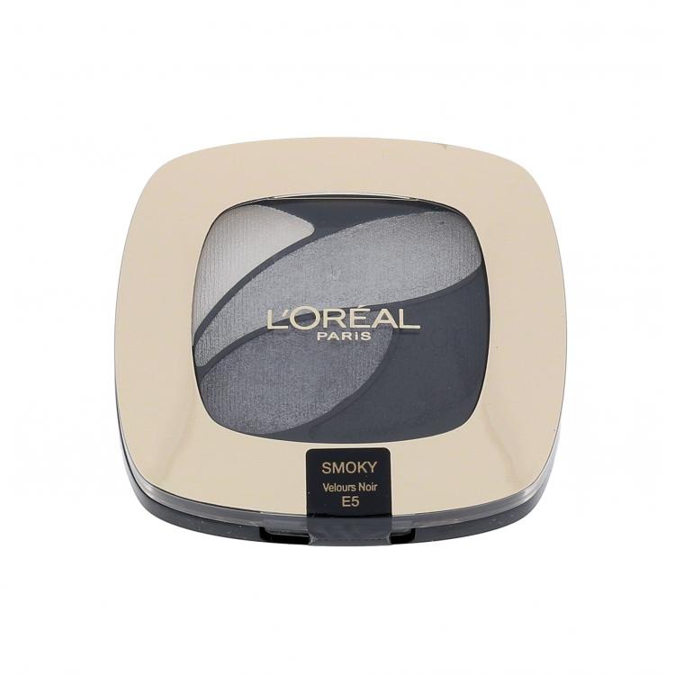 L&#039;Oréal Paris Color Riche Quad Eye Shadows Σκιές ματιών για γυναίκες 2,5 gr Απόχρωση E5 Velours Noir