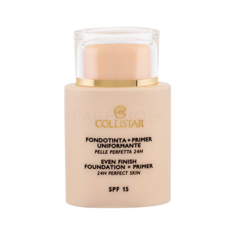 Collistar Evening Foundation + Primer SPF15 Make up για γυναίκες 35 ml Απόχρωση 1 Ivory