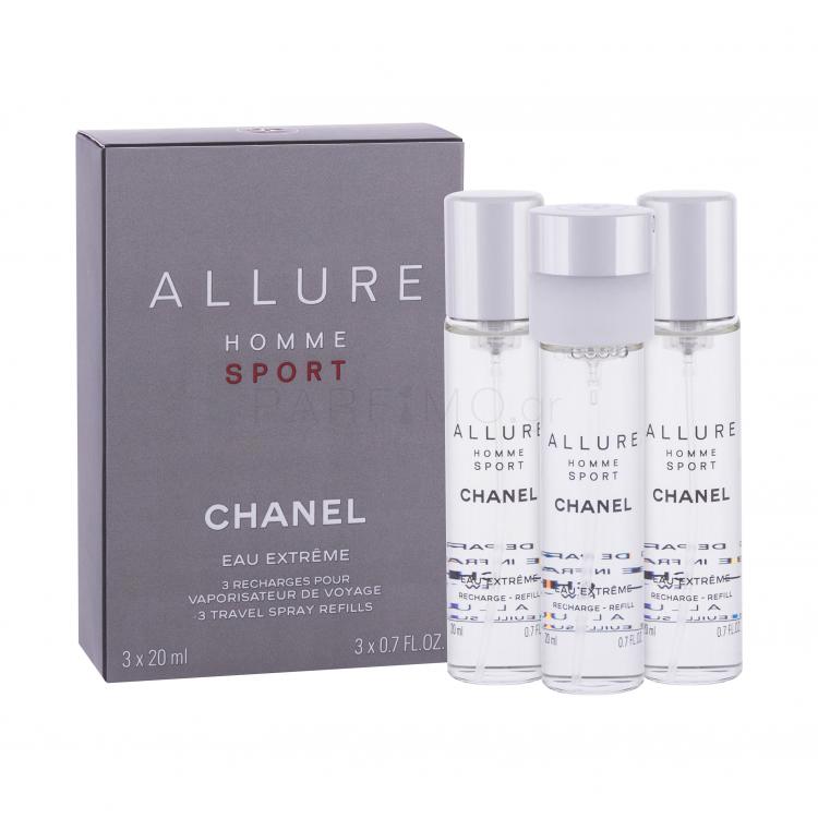 Chanel Allure Homme Sport Eau Extreme Eau de Toilette για άνδρες Συσκευασία &quot;γεμίσματος&quot; 3x20 ml