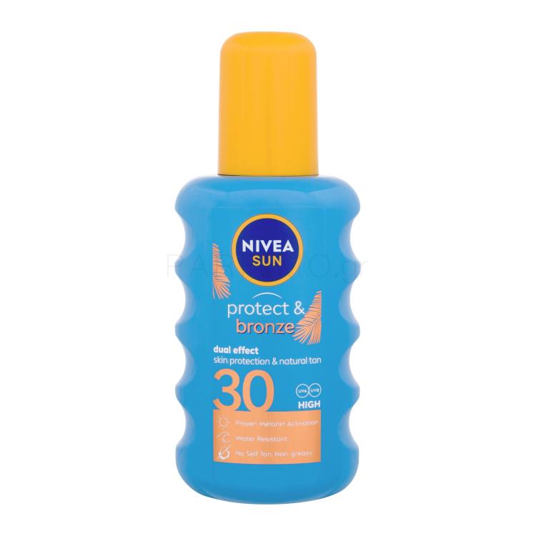 Nivea Sun Protect &amp; Bronze Sun Spray SPF30 Αντιηλιακό προϊόν για το σώμα 200 ml
