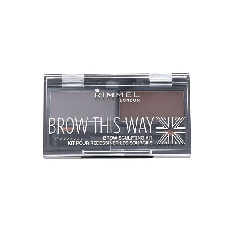 Rimmel London Brow This Way Προϊόντα για τη διαμόρφωση φρυδιών για γυναίκες 2,4 gr Απόχρωση 003 Dark Brown