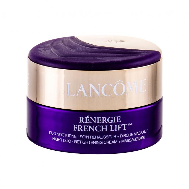 Lancôme Renergie French Lift Night Duo-Retightening Cream + Massage Disk Κρέμα προσώπου νύχτας για γυναίκες 50 ml