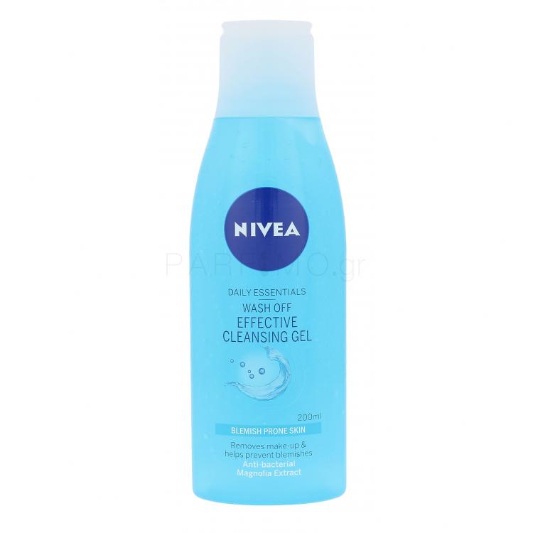 Nivea Pure Effect Wash Off Καθαριστικό τζελ για γυναίκες 200 ml
