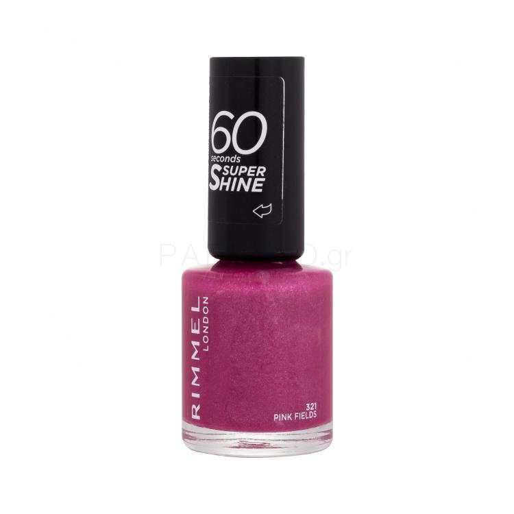 Rimmel London 60 Seconds Super Shine Βερνίκια νυχιών για γυναίκες 8 ml Απόχρωση 321 Pink Fields