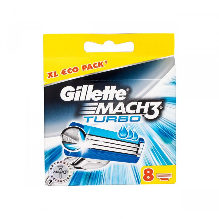 Gillette Mach3 Turbo Ανταλλακτικές λεπίδες για άνδρες 8 τεμ