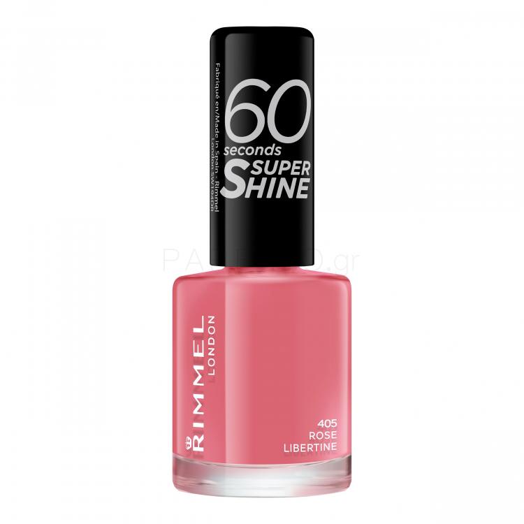 Rimmel London 60 Seconds Super Shine Βερνίκια νυχιών για γυναίκες 8 ml Απόχρωση 405 Rose Libertine
