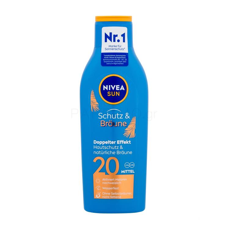 Nivea Sun Protect &amp; Bronze Sun Lotion SPF20 Αντιηλιακό προϊόν για το σώμα 200 ml