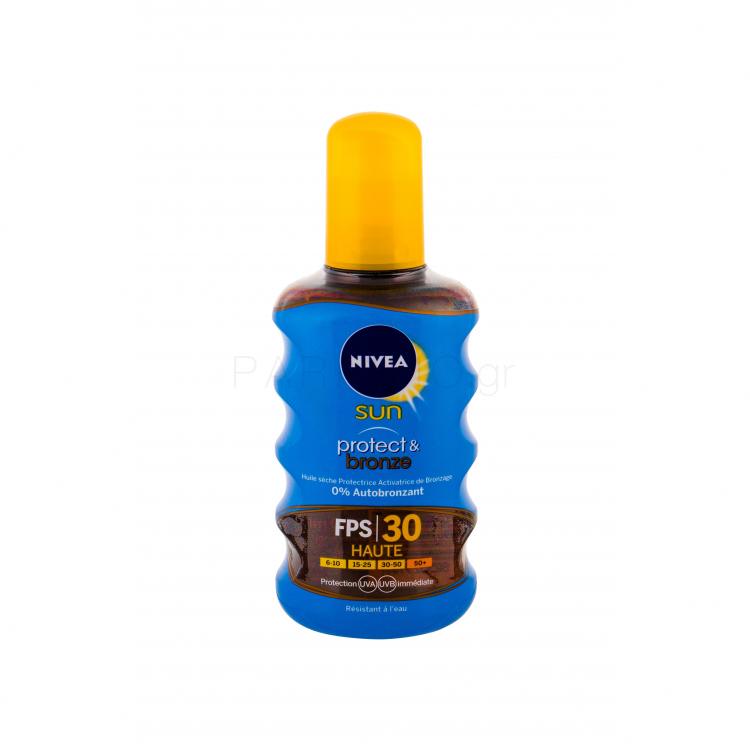 Nivea Sun Protect &amp; Bronze Oil Spray SPF30 Αντιηλιακό προϊόν για το σώμα 200 ml