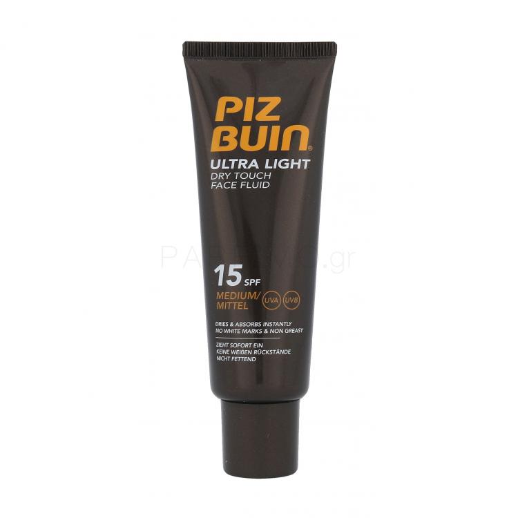 PIZ BUIN Ultra Light Dry Touch Face Fluid SPF15 Αντιηλιακό προϊόν προσώπου 50 ml