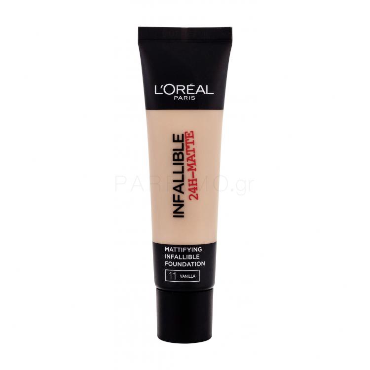 L&#039;Oréal Paris Infaillible 24h-Matte Make up για γυναίκες 35 ml Απόχρωση 11 Vanilla