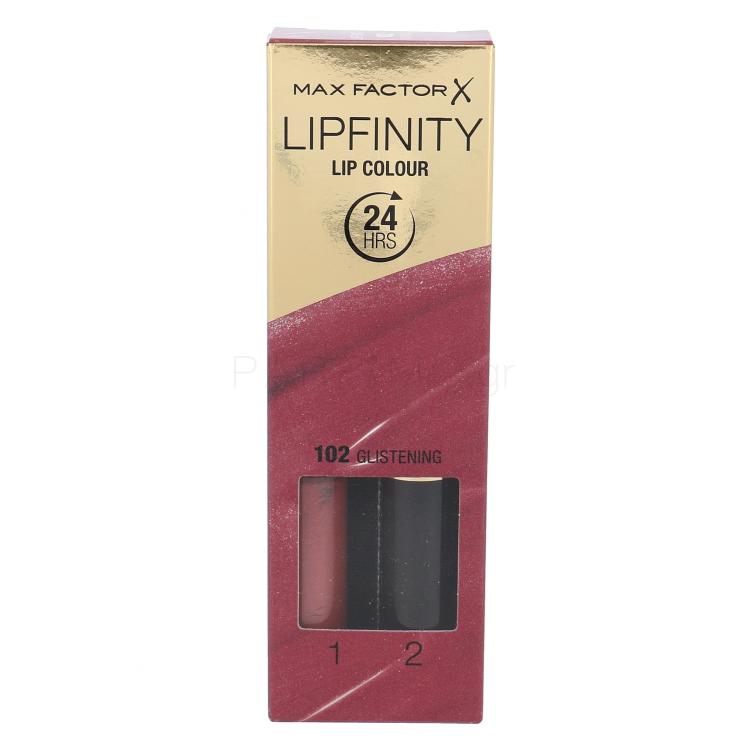 Max Factor Lipfinity 24HRS Lip Colour Κραγιόν για γυναίκες 4,2 gr Απόχρωση 102 Glistening