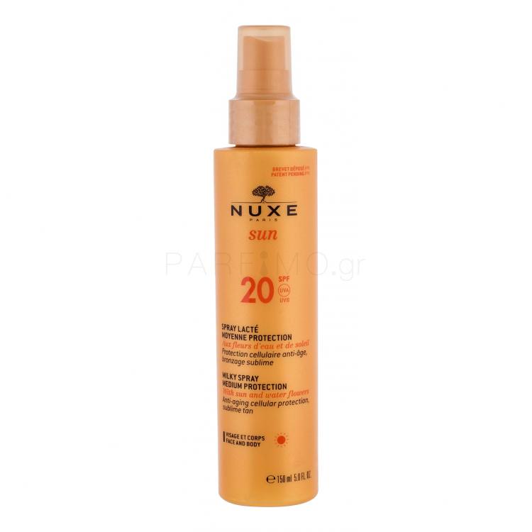 NUXE Sun Milky Spray SPF20 Αντιηλιακό προϊόν για το σώμα 150 ml