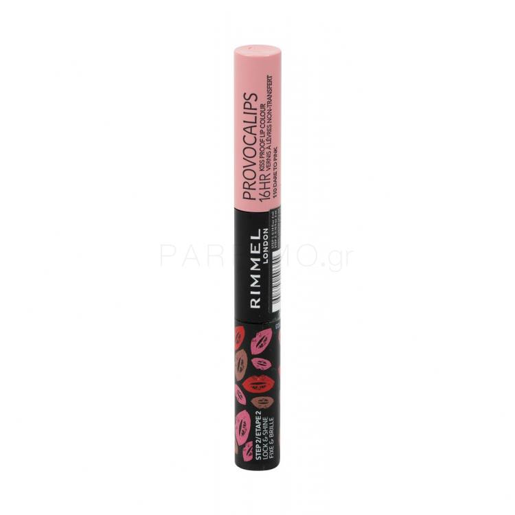 Rimmel London Provocalips 16hr Kiss Proof Lip Colour Κραγιόν για γυναίκες 7 ml Απόχρωση 110 Dare To Pink