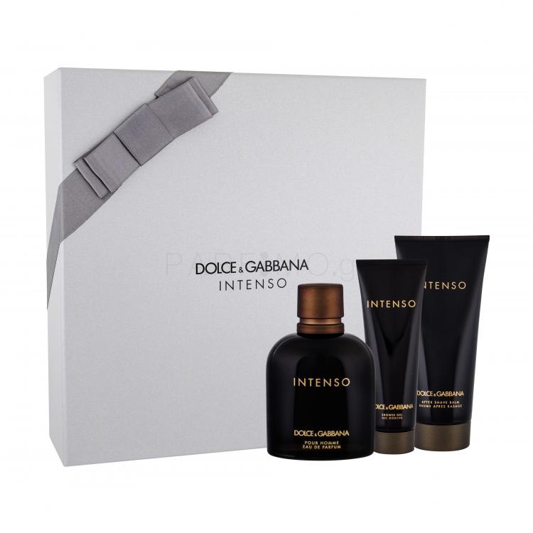 Dolce&amp;Gabbana Pour Homme Intenso Σετ δώρου EDP 125 ml + βάλσαμο για μετά το ξύρισμα 100 ml + αφρόλουτρο 50 ml