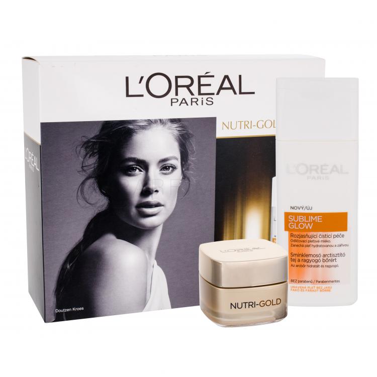 L&#039;Oréal Paris Nutri-Gold Σετ δώρου κρέμα προσώπου ημέρας  Nutri Gold 50 ml + λοσιόν Sublime Glow 200 ml