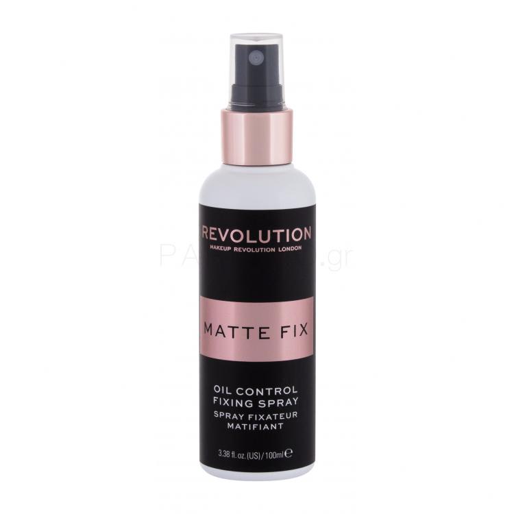 Makeup Revolution London Matte Fix Oil Control Spray Σπρέι σταθεροποίησης μαγικιάζ για γυναίκες 100 ml